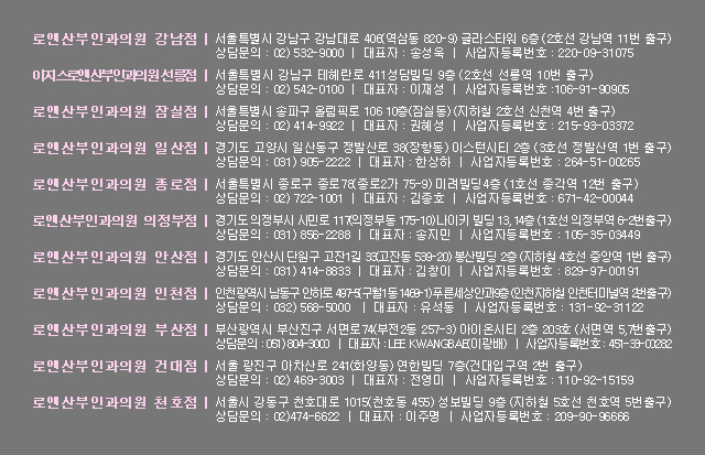 이런분들에게 추천하는 로앤 질성형 프로그램
